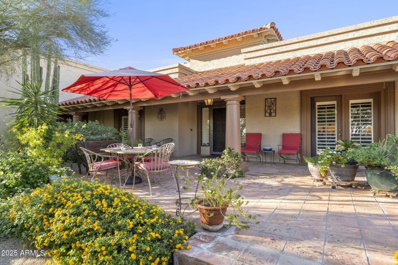 Gated Front Courtyard & Covered Patio