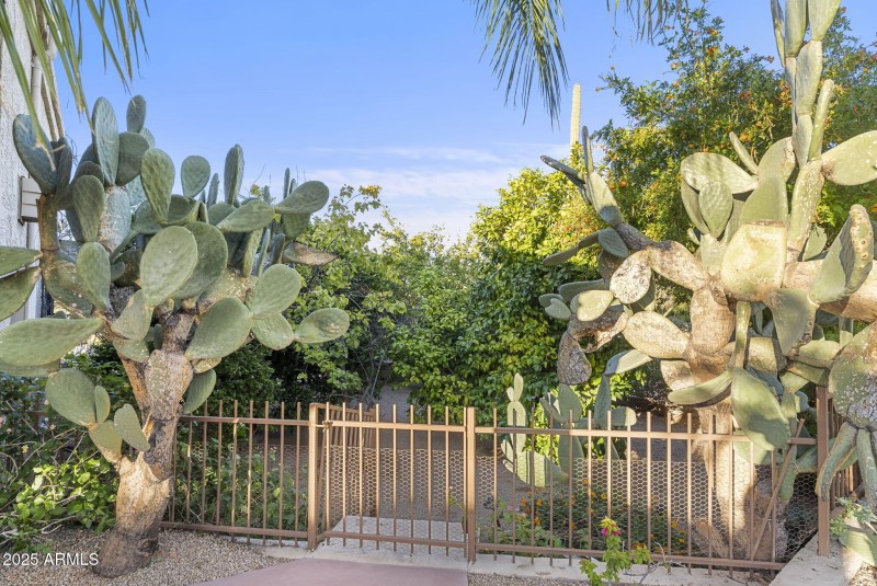 Gated sitting amidst fruit trees