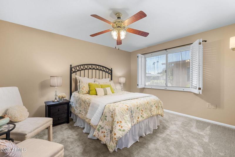 Charming Guest Bedroom w plantation shut