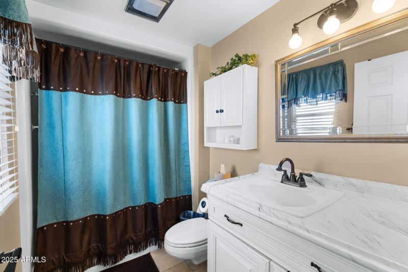 Master Bathroom w raised countertops