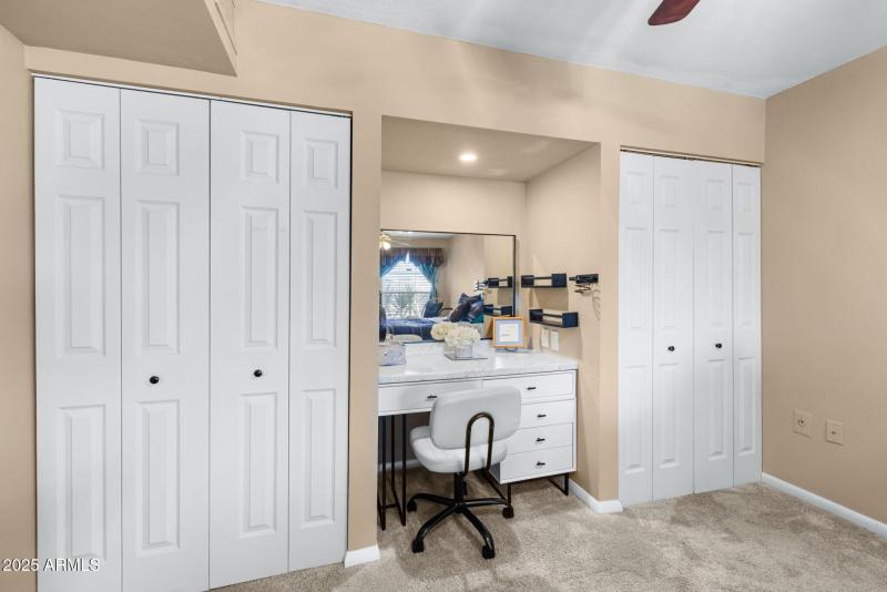 Newer closet add on with lighted Vanity