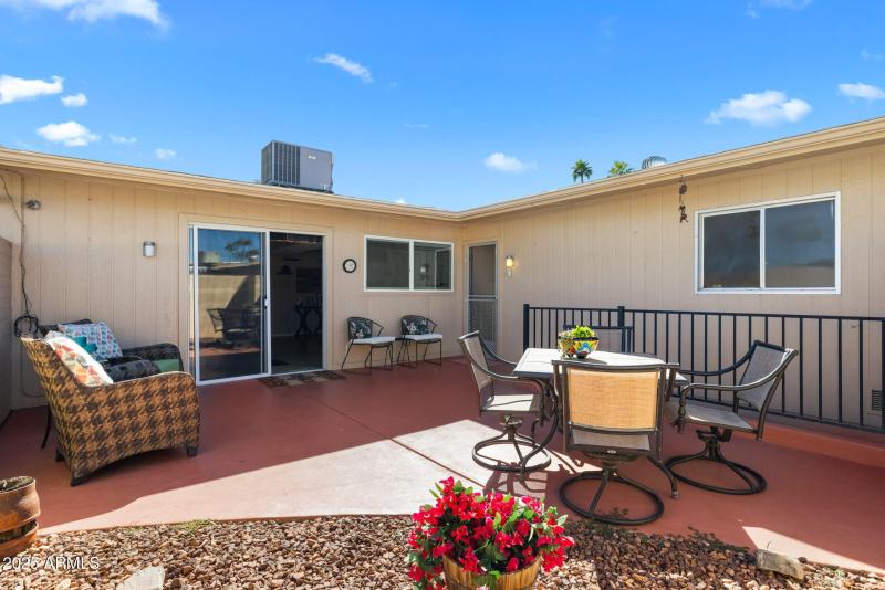 Private Patio w entry from garage!