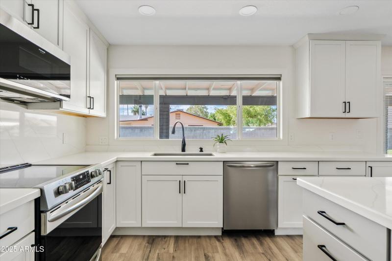 Views to backyard from kitchen