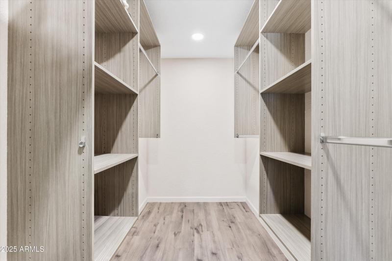 Large walk in closet in owners suite