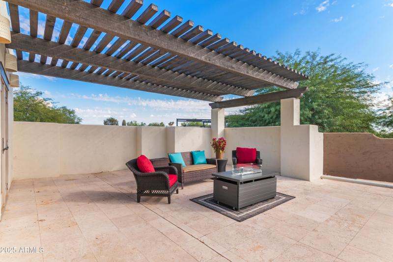 Sunset Patio Overlooking Backyard