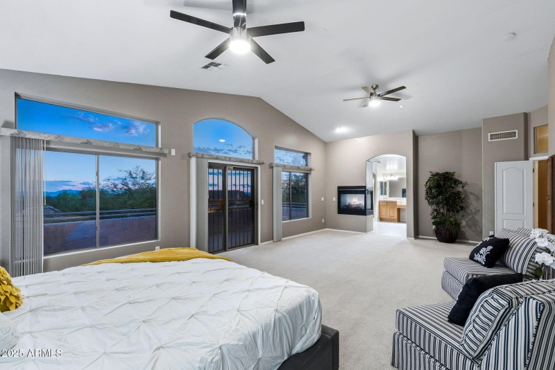 Giant Master Bedroom with balcony