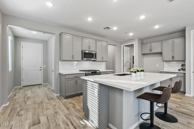 Kitchen towards entry