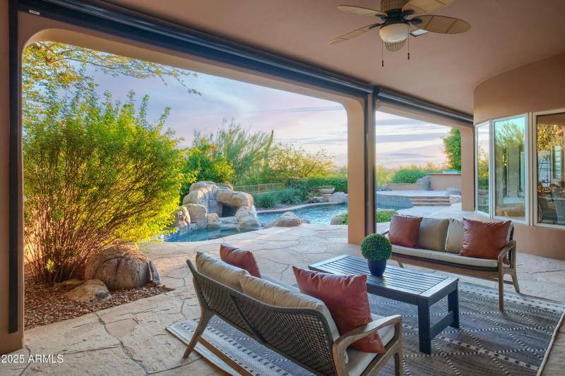 Back yard sitting area