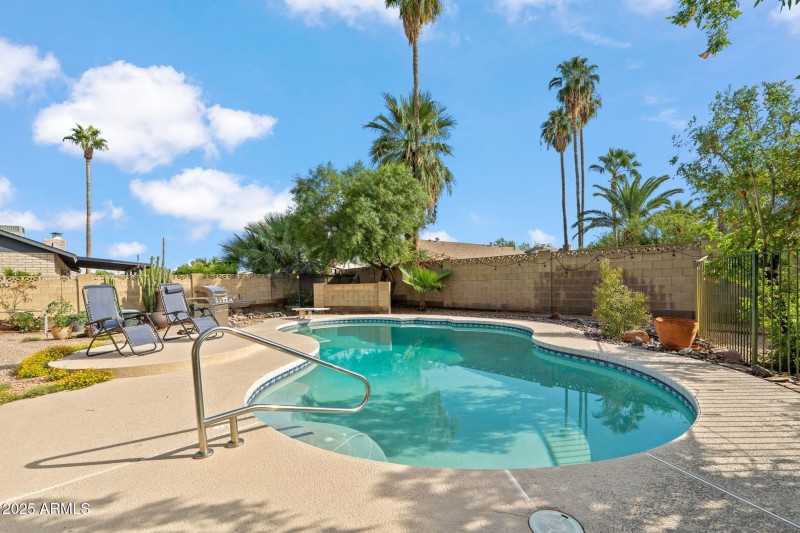 SPARKLING BACKYARD POOL
