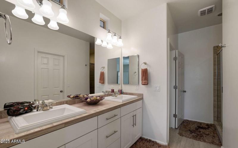 Dual Sink Vanity at Owner's Suite