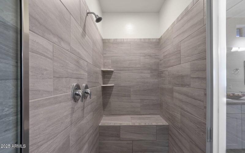 Walk-in Shower With Custom Tile Surround