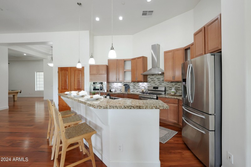 Open concept kitchen
