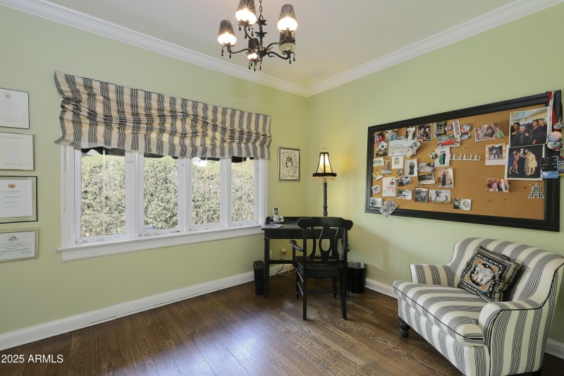 bedroom used as office