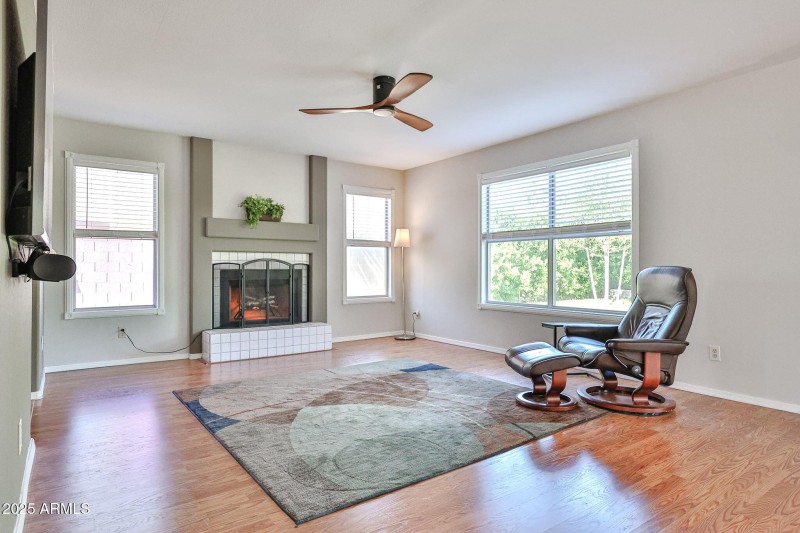 WOOD BURNING FIREPLACE