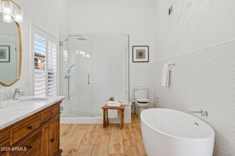 Designer bath, tub & separate shower