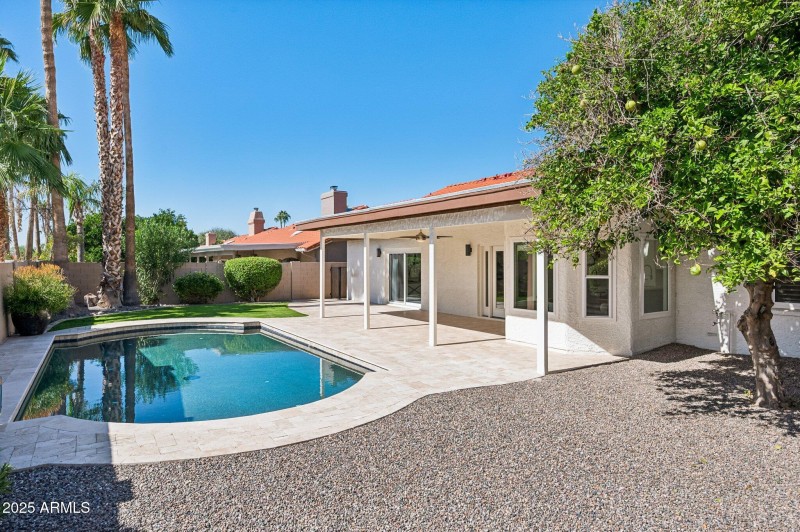 Resort property/pool, fruit tress