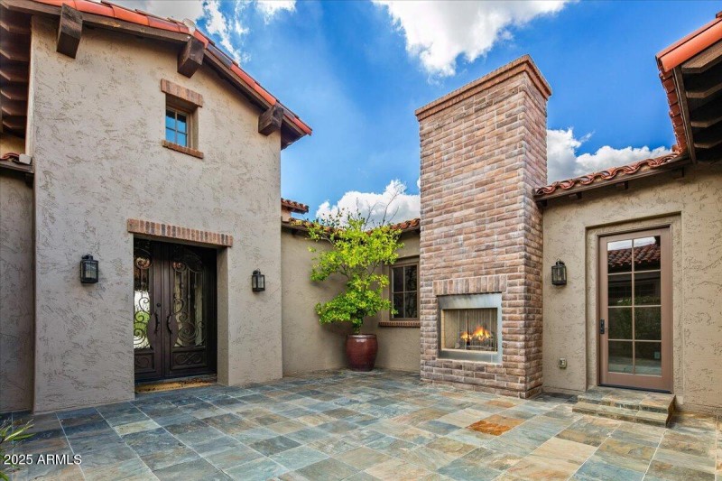 09-Front Court Yard Fireplace