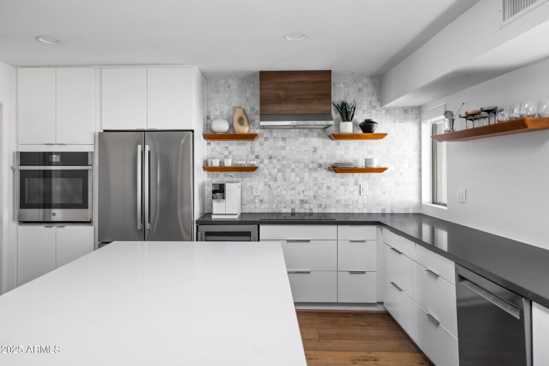 kitchen and backsplash