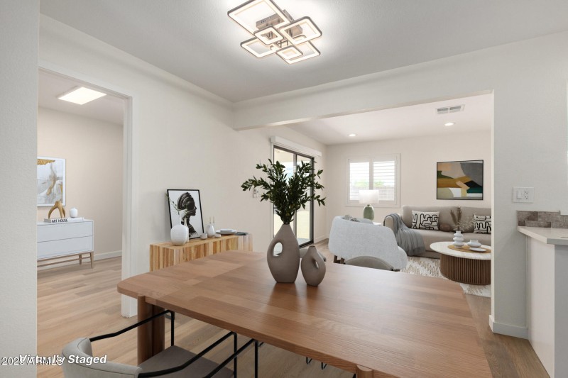 Virtually Staged Dining Area