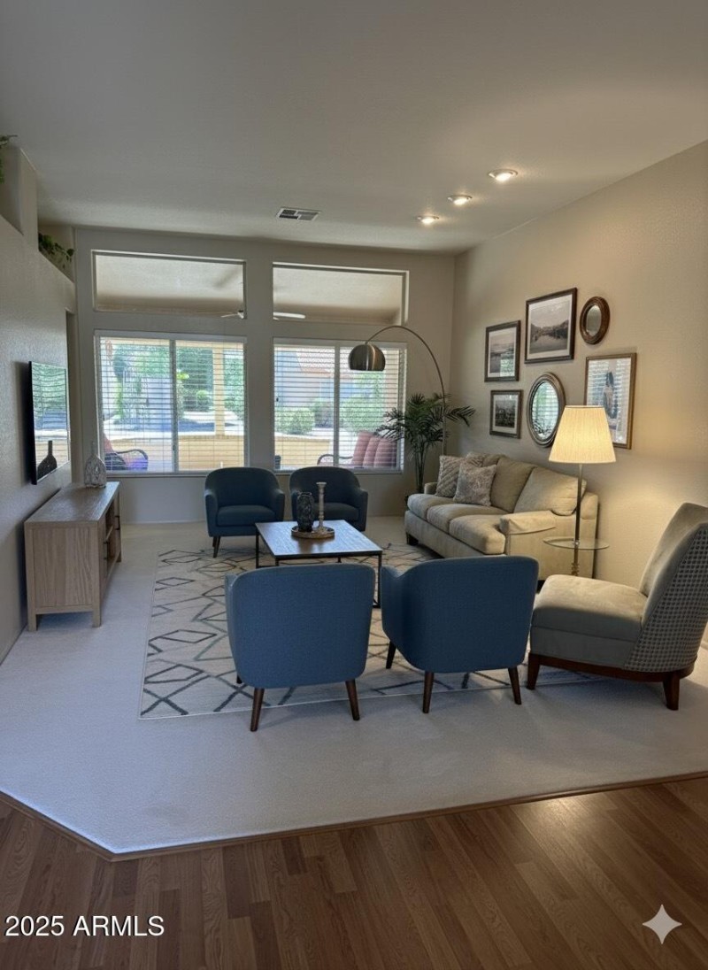 Living Room -Digitally Staged