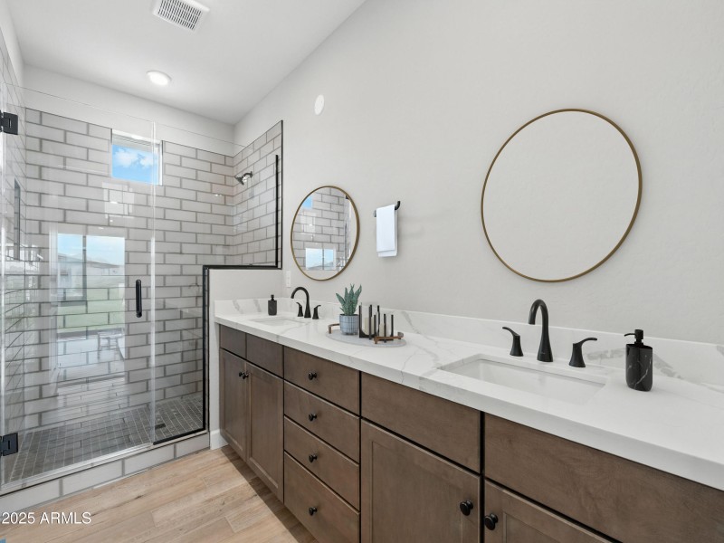 Virtually Staged Primary Bathroom