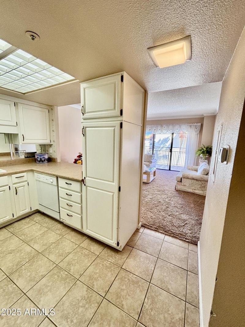 Pantry cabinet and living room