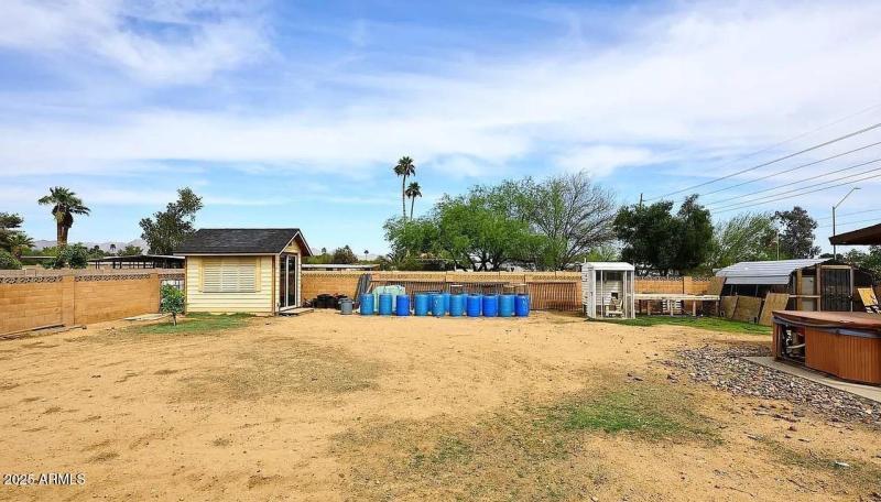 Side view looking east