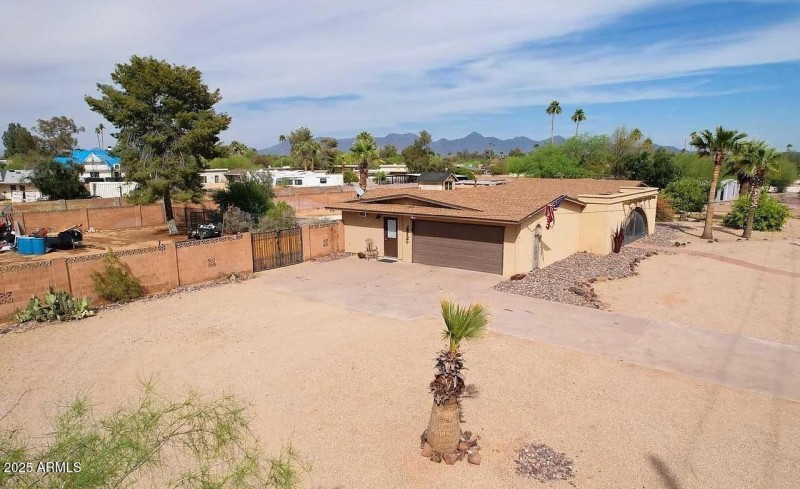 Side view looking northeast