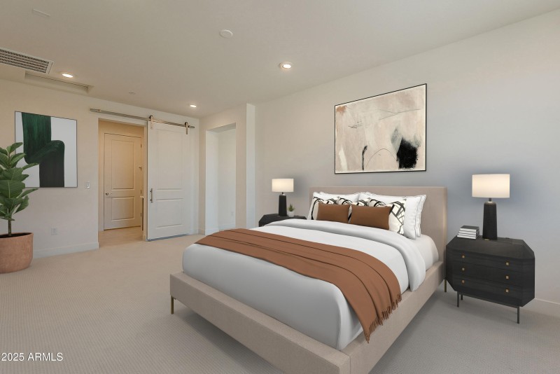 Virtually Staged Primary Bedroom