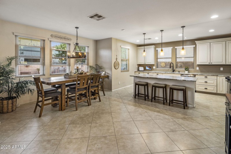 Kitchen and eating area