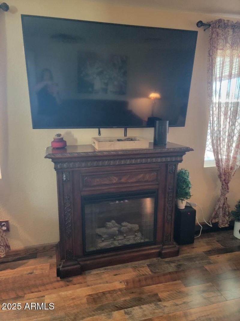 3701 electric fireplace in family room