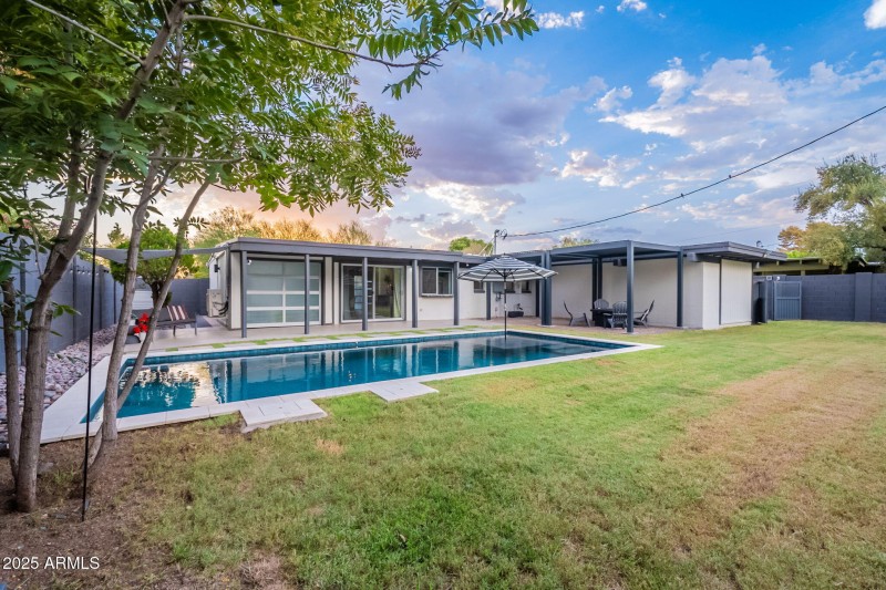 Backyard with pool
