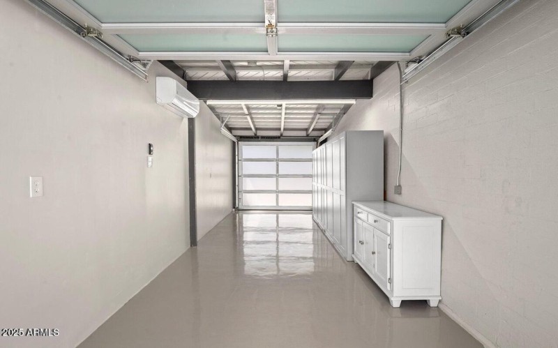 Inside Tandem 2 Car Garage