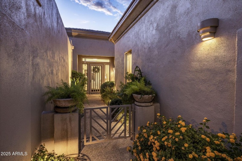 Inviting Courtyard Entry