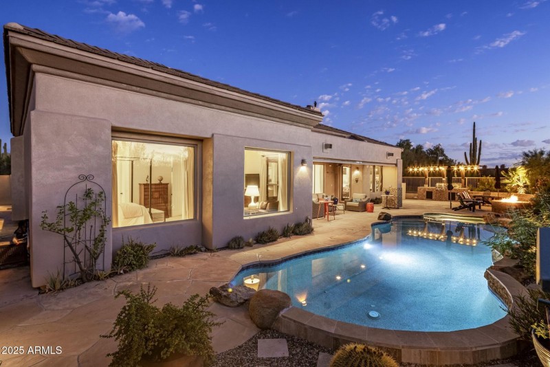 Twilight Relaxation by the Pool
