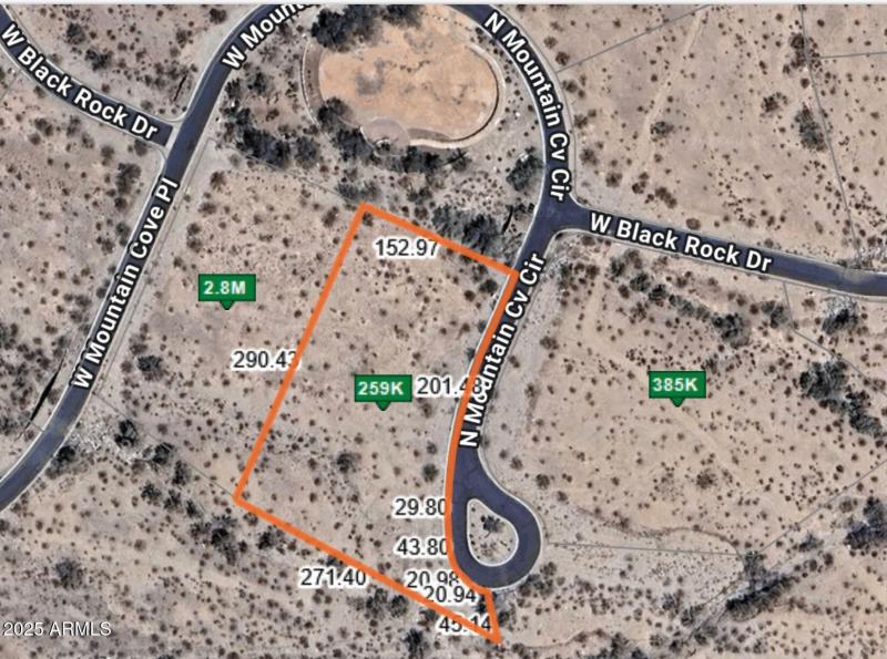 2950 N MOUNTAIN COVE CIR AERIAL DIMENSIO