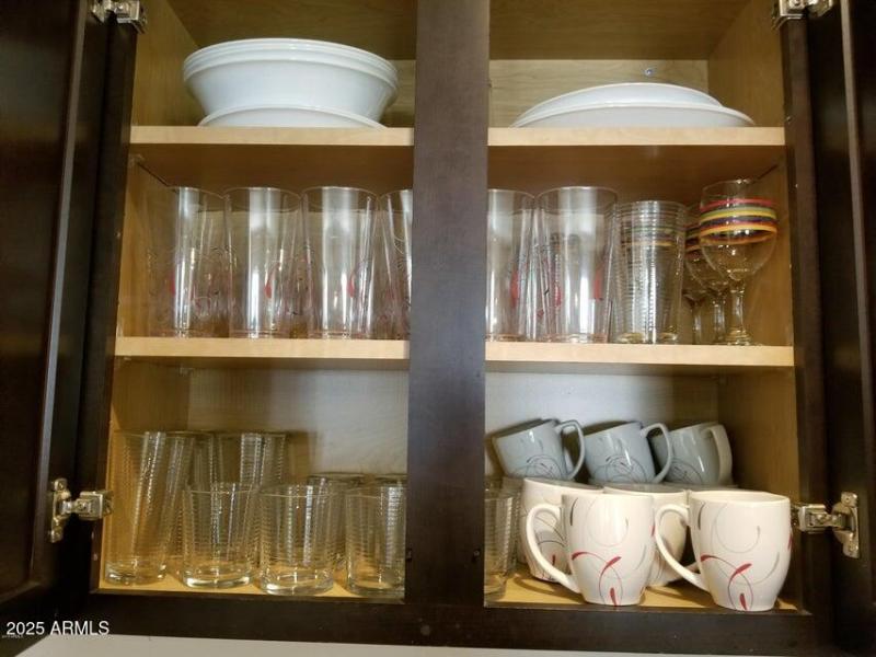 dishes and glasses included
