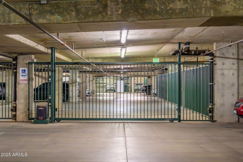 Gated Parking Garage Entrance!
