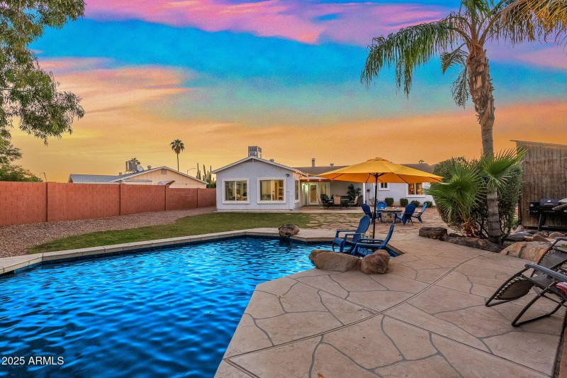 Huge Pool with Waterfall