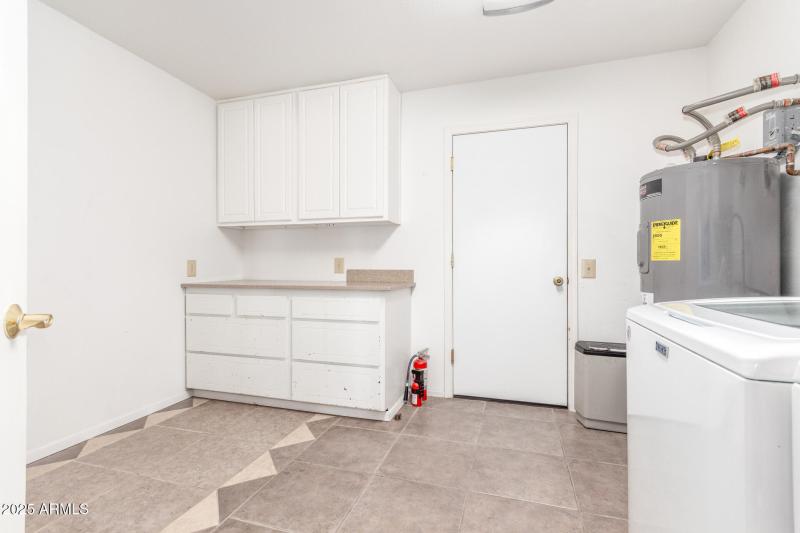 Laundry with garage entry