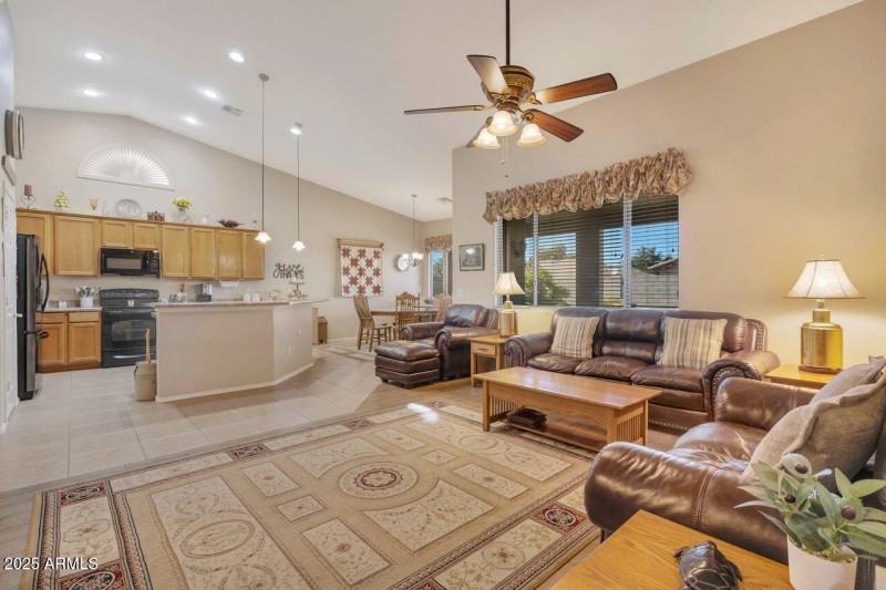 Open living room kitchen