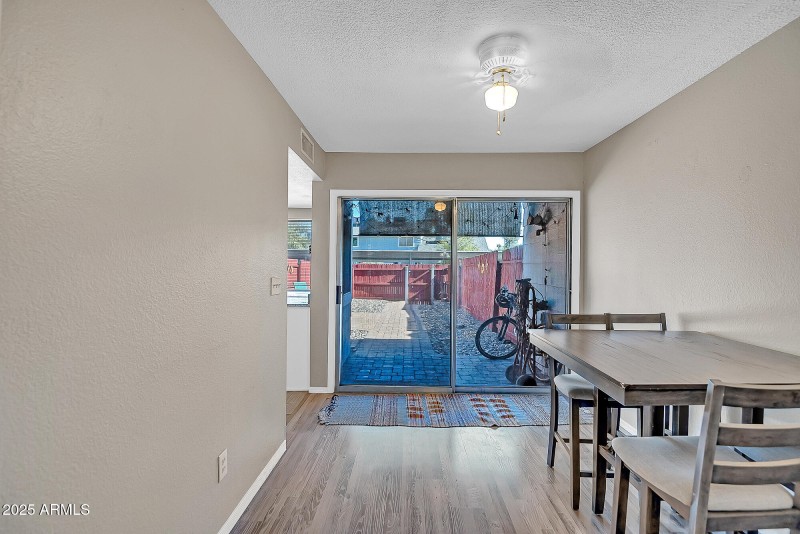 Dining looking towards backyard