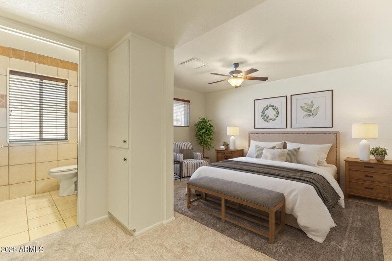 VIRTUALLY STAGED PRIMARY BEDROOM