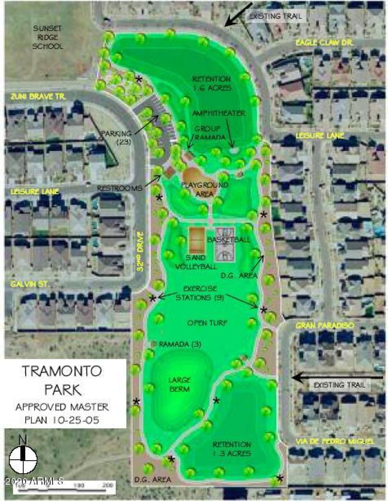Layout of Tramonto Park
