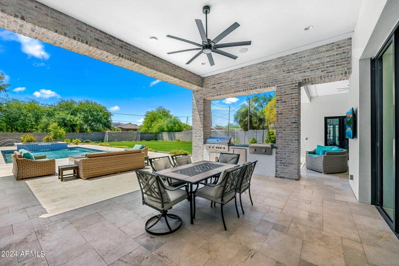 66outdoor dining table and back yard vie