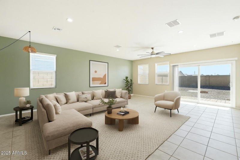 Living/Family Room Virtually staged