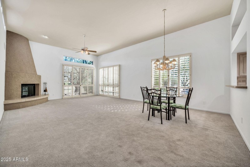 Oversized windows facing golf course