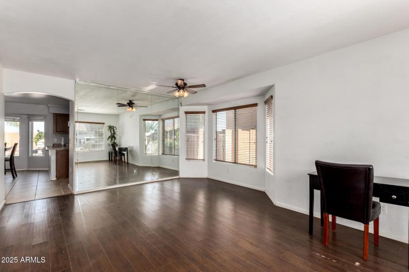 Bay window for formal dining