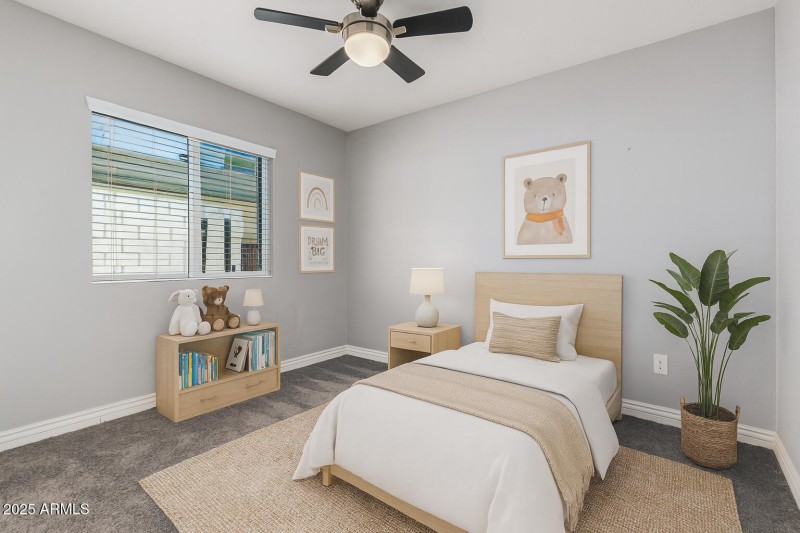 Children's Bedroom with Bear Illustratio