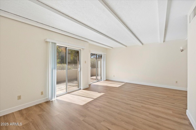 Two sliders to outdoor patio